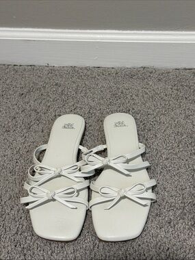 Target White Bow Sandals